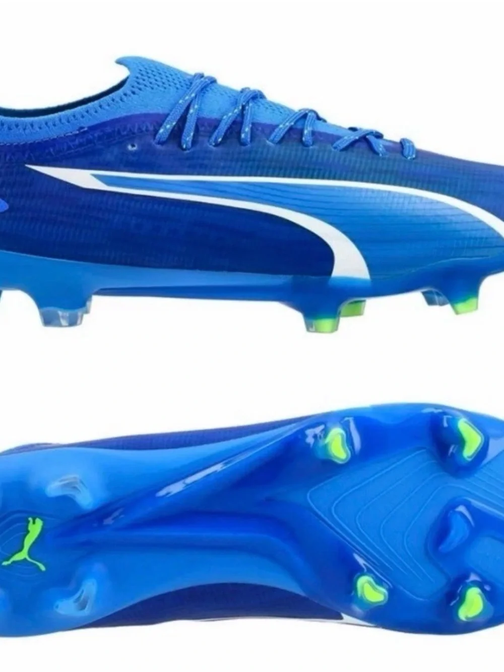 Puma Men's Blue/White Firm-Ground Soccer Cleats